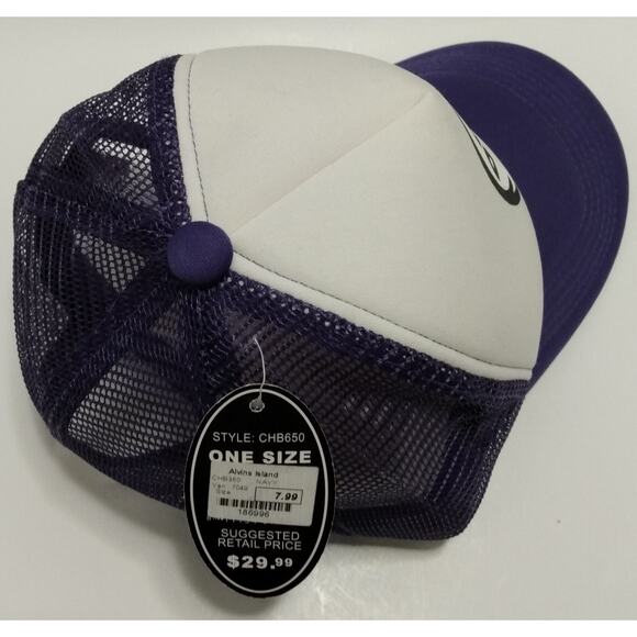 NWT Trucker Funny DRUNK 2 Ball Cap Hat Adjustable Snapback Lucky 777 Purple - Picture 4 of 9